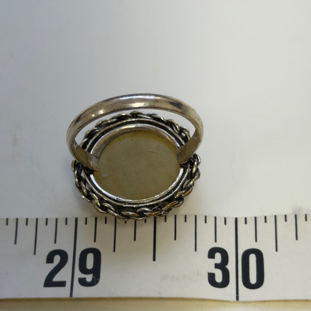 Hand crafted aventuraventuri Gemstone Round Ring Silver Plated 925 Size 7.75 New - Picture 7 of 8